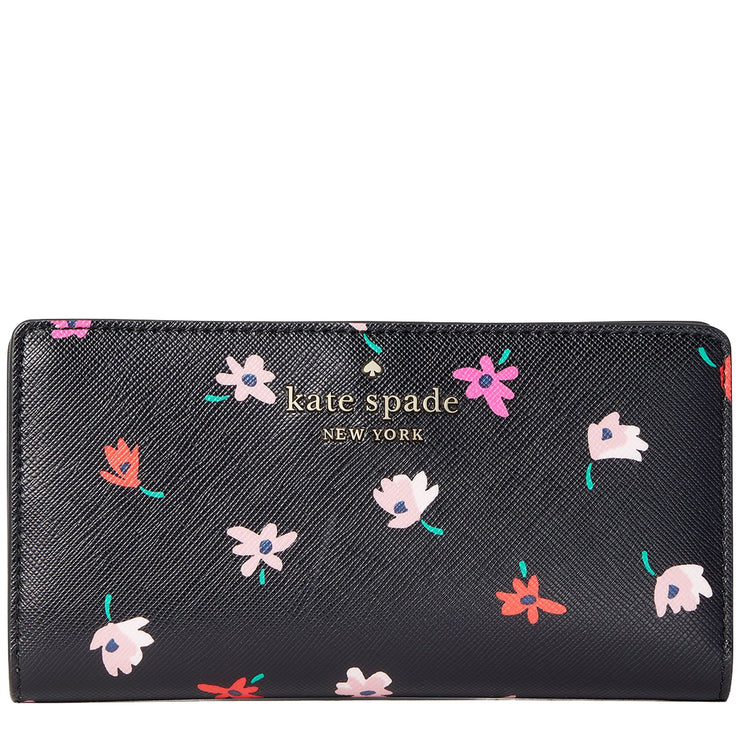 Kate Spade Staci Ditsy Buds Large Slim Bifold Wallet