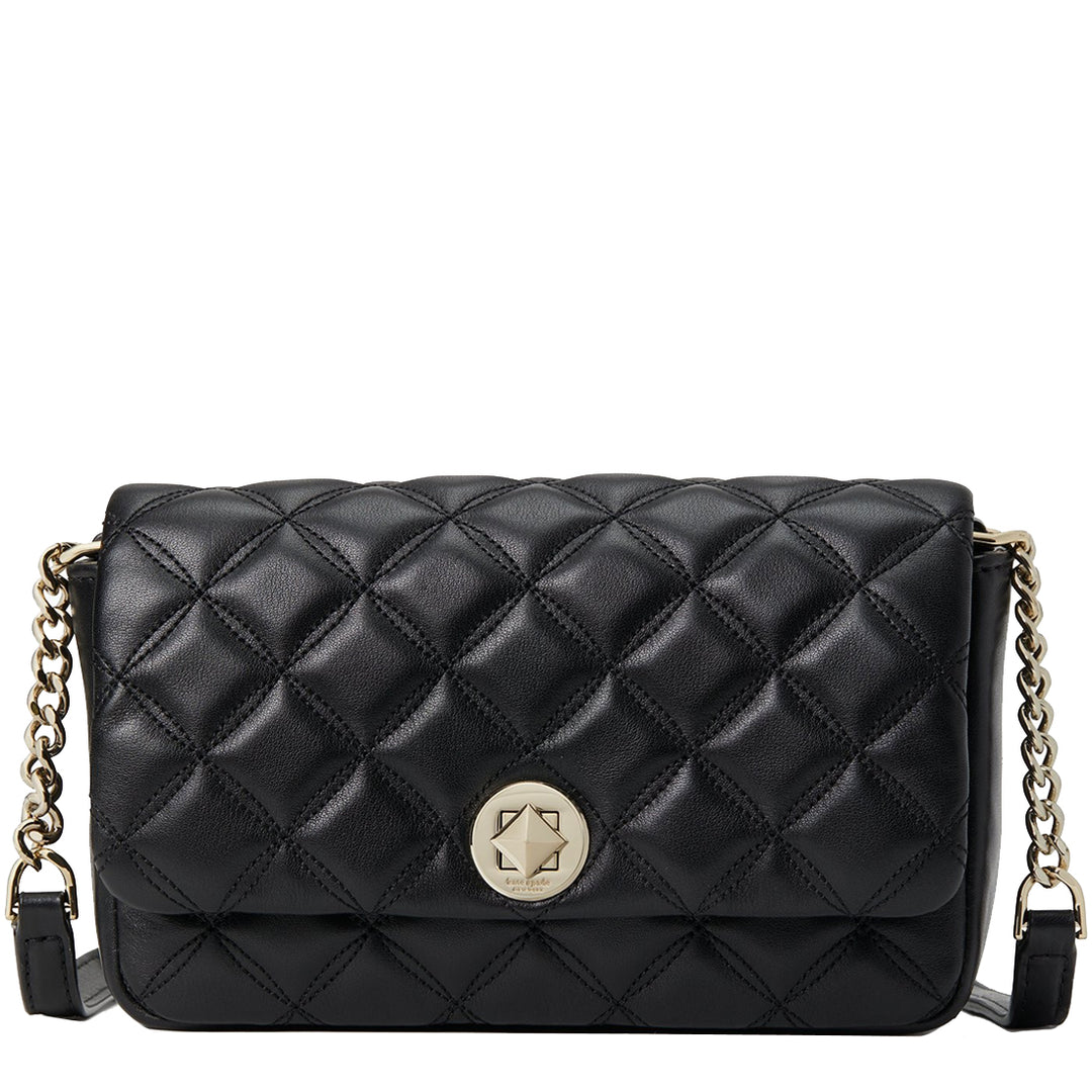 Kate Spade Natalia Flap Turnlock Crossbody Bag in Black wlru6342 PinkOrchard