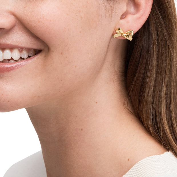 Buy Kate Spade Skinny Mini Bow Studs Earrings in Gold o0ru2906 Online in Singapore | PinkOrchard.com