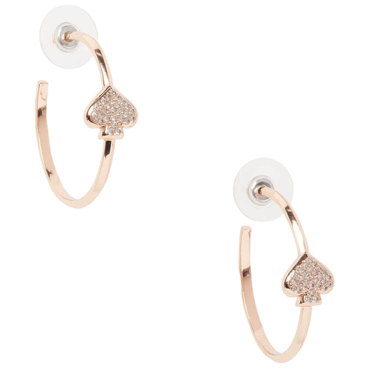 Kate Spade Everyday Spade Pave Hoops Earrings