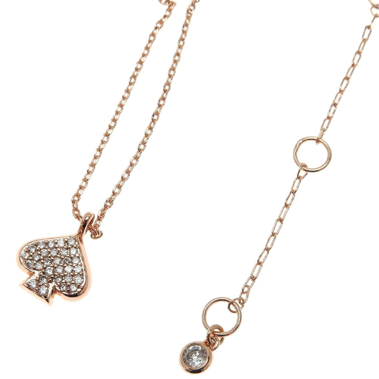 Buy Kate Spade Everyday Spade Pave Mini Pendant Necklace in Clear/ Rose Gold o0ru3124 Online in Singapore | PinkOrchard.com