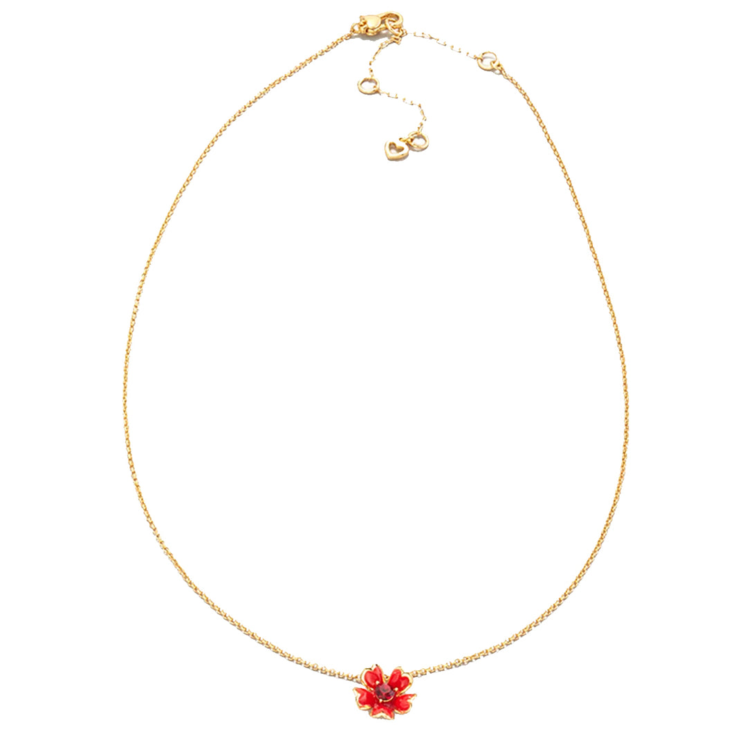 Kate Spade Blushing Blooms Pendant Necklace in Red Multi