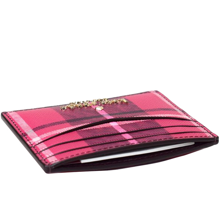 Kate Spade Staci Plaid Small Slim Card Holder