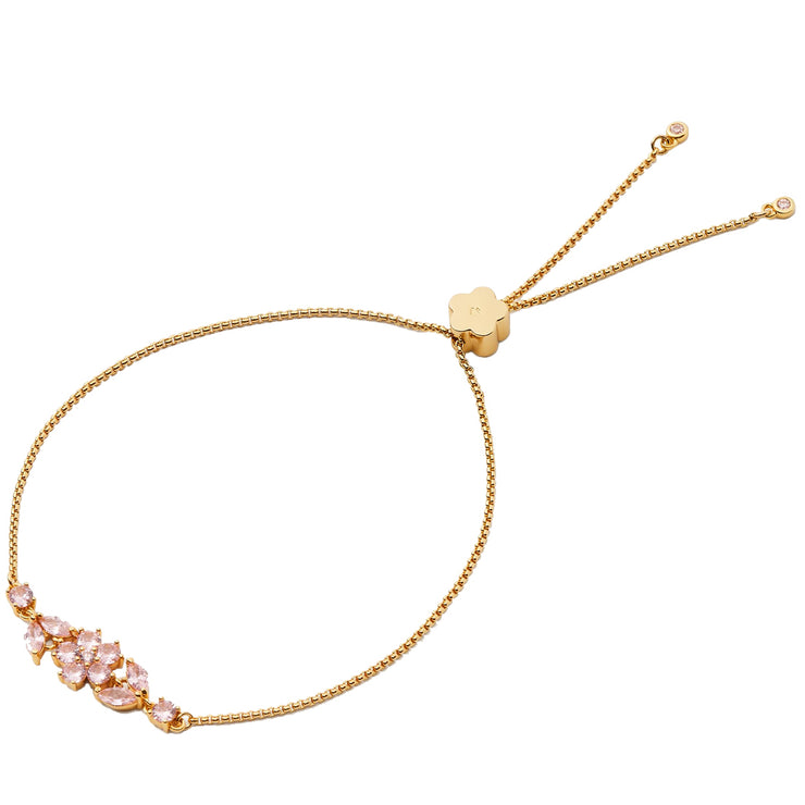 Gleaming gardenia flower slider bracelet Clearance