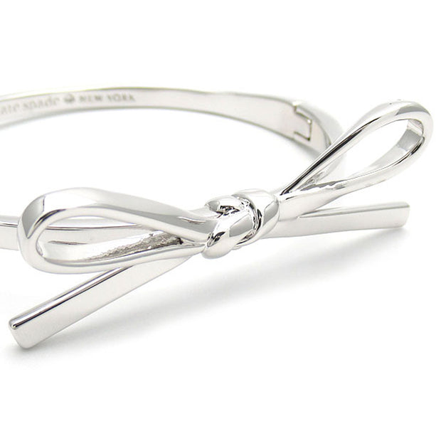 Kate Spade Skinny Mini Bow Bangle Bracelet in Silver o0ru2912