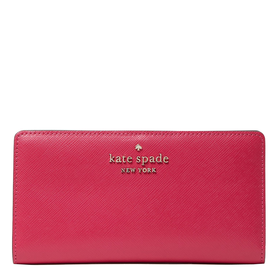 Kate Spade Staci Large Slim Bifold Wallet in Pink Ruby wlr00145