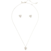 Kate Spade Gleaming Gardenia Cluster Studs Earrings and Pendant Necklace Boxed Set k5777