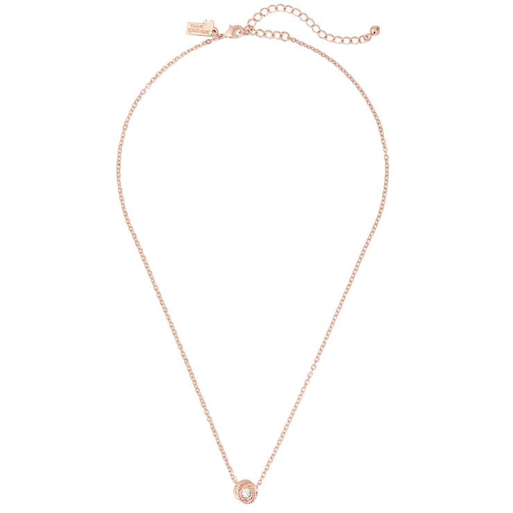 Buy Kate Spade Infinity & Beyond Knot Mini Pendant Necklace in Clear/ Rose Gold o0ru2807 Online in Singapore | PinkOrchard.com