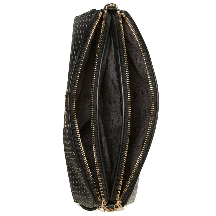 Kate Spade Spencer Metallic Dot Double-Zip Crossbody Bag