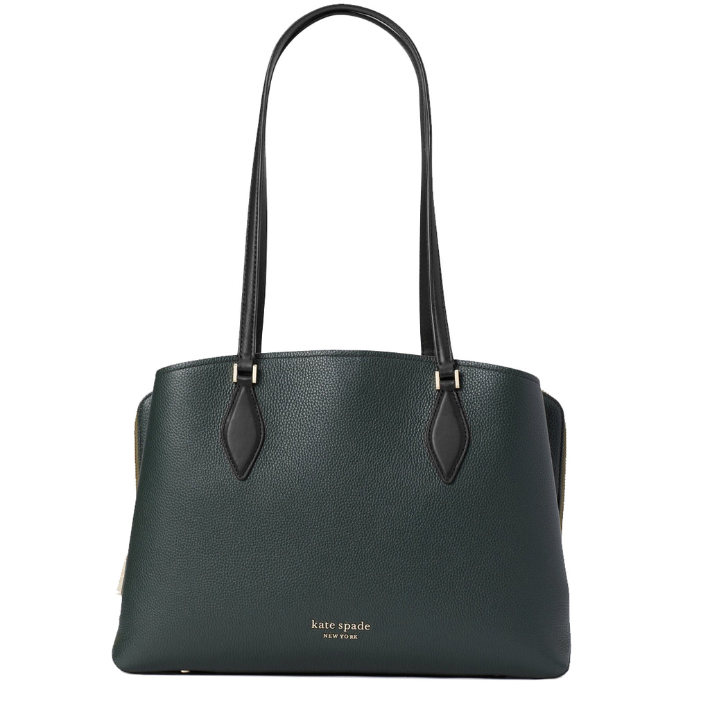 Kate Spade Zeezee Large Work Tote Bag in Deep Evergreen Multi