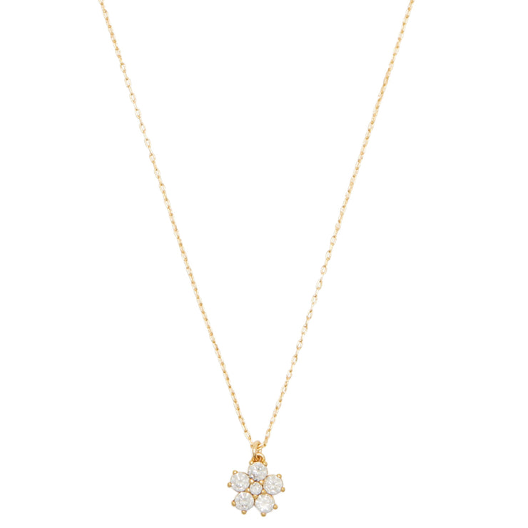 Kate Spade Gleaming Gardenia Flower Mini Pendant Necklace