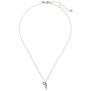 Kate Spade All Tied Up Pave Mini Pendant Necklace in Clear/Silver k5756