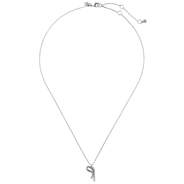 Buy Kate Spade All Tied Up Pave Mini Pendant Necklace in Clear/Silver k5756 Online in Singapore | PinkOrchard.com