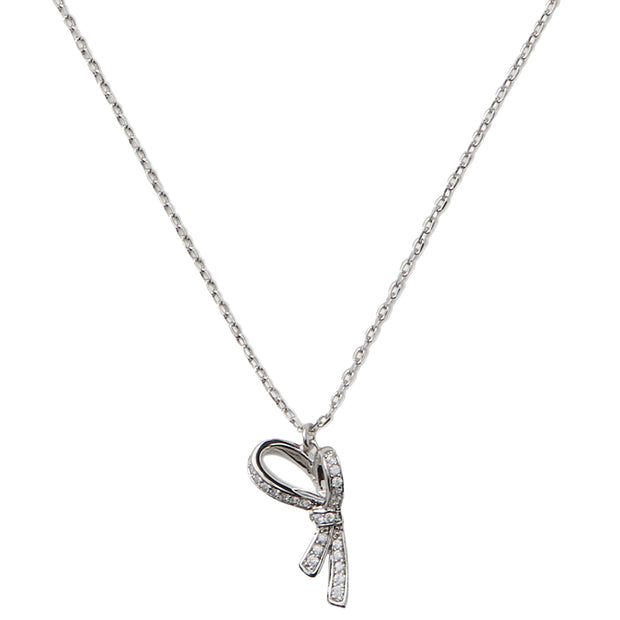 Buy Kate Spade All Tied Up Pave Mini Pendant Necklace in Clear/Silver k5756 Online in Singapore | PinkOrchard.com