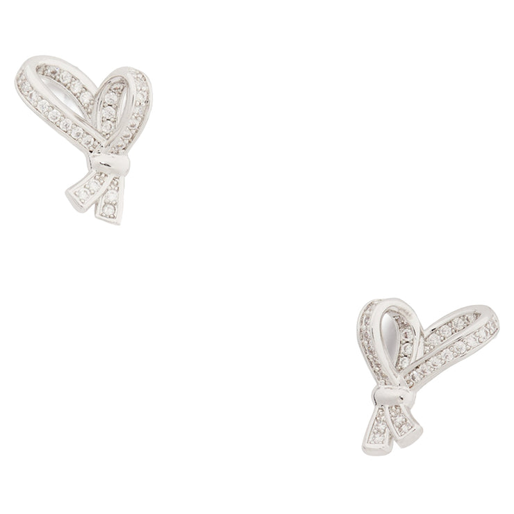 Buy Kate Spade All Tied Up Pave Studs Earrings in Clear/ Silver k5755 Online in Singapore | PinkOrchard.com