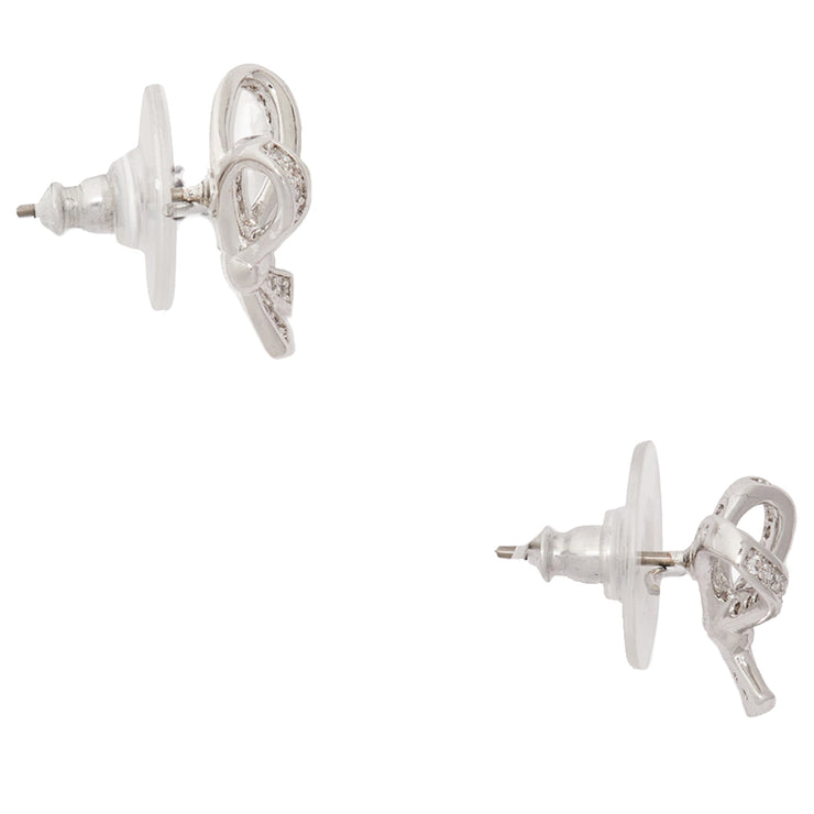 Buy Kate Spade All Tied Up Pave Studs Earrings in Clear/ Silver k5755 Online in Singapore | PinkOrchard.com