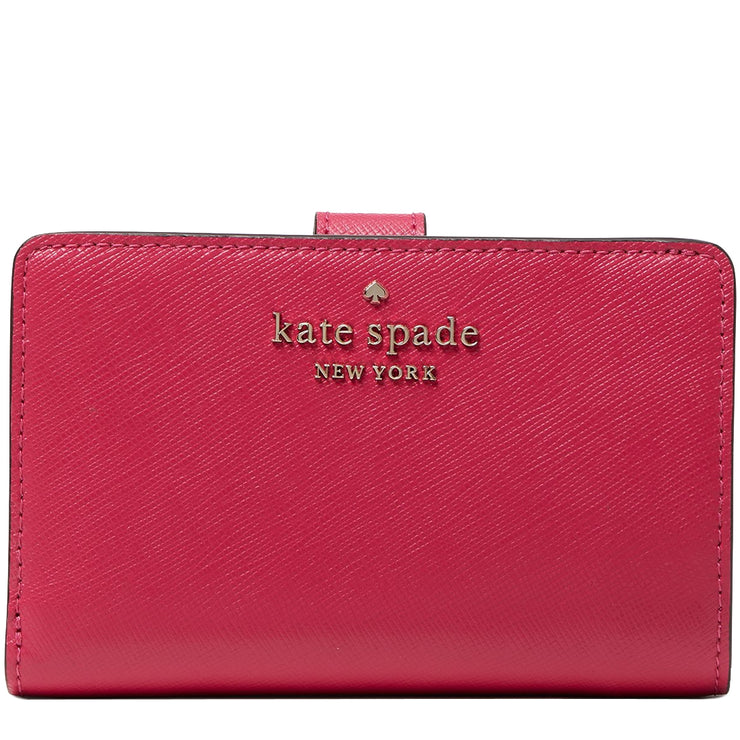 Kate Spade Staci Medium Compact Bifold Wallet in Pink Ruby wlr00128