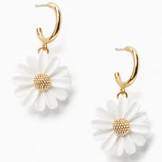 Kate Spade Off We Go Daisy Huggies Hoop Earrings