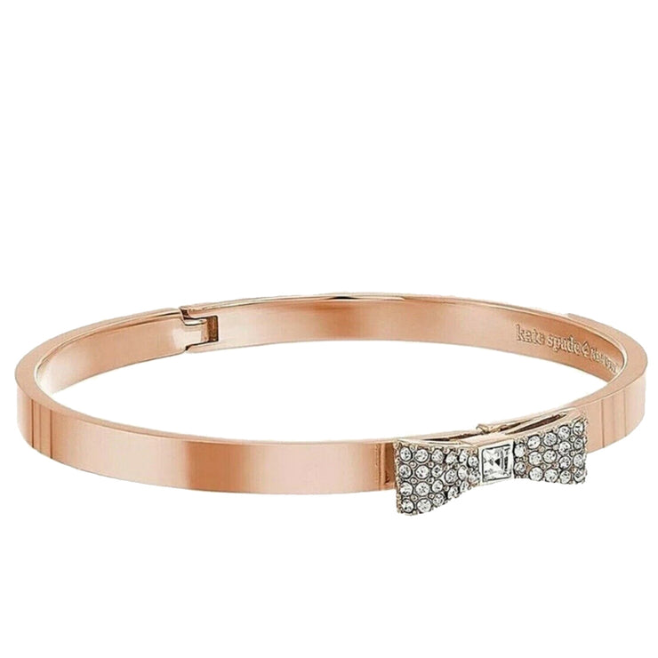 Buy Kate Spade Ready Set Bow Pave Bow Bangle Bracelet in Clear/ Rose Gold o0ru1567 Online in Singapore | PinkOrchard.com