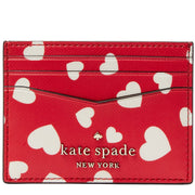 Kate Spade Staci Heart Pop Printed Boxed Small Card Holder k5107