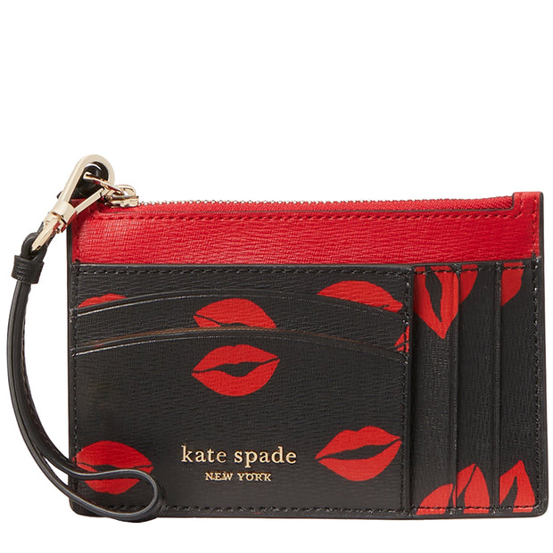 Buy Kate Spade Spencer Kisses Cardholder Wristlet in Black Multi k5680 Online in Singapore | PinkOrchard.com