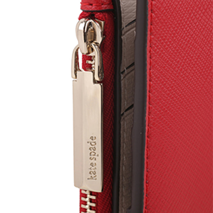 Kate Spade Spencer Small Slim Bifold Wallet in Lingonberry