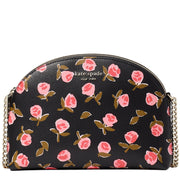 Kate Spade Spencer Ditsy Rose Double-Zip Dome Crossbody Bag