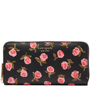 Kate Spade Spencer Ditsy Rose Zip-Around Continental Wallet