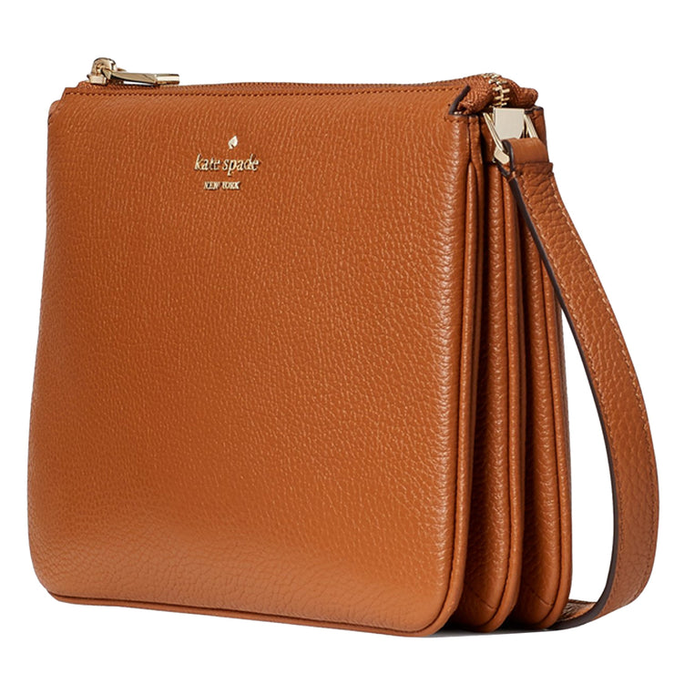 Buy Kate Spade Leila Triple Gusset Crossbody Bag in Warm Gingerbread wkr00448 Online in Singapore | PinkOrchard.com