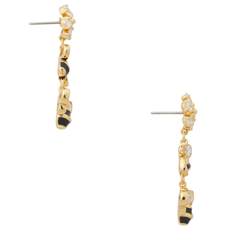 Kate Spade All Abuzz Stone Bee Linear Earrings k8013