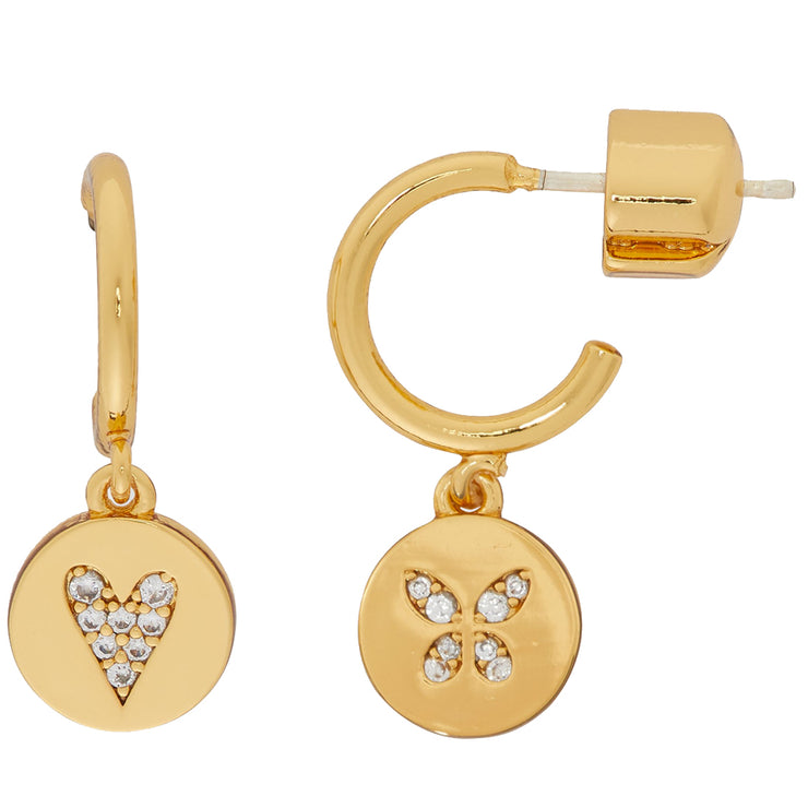 Kate Spade Wishes Asymmetrical Huggies Earrings