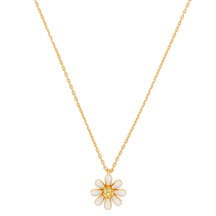 Kate Spade Dazzling Daisies Enamel Mini Pendant Necklace