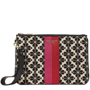 Kate Spade Spade Flower Jacquard Stripe Pouch Wristlet