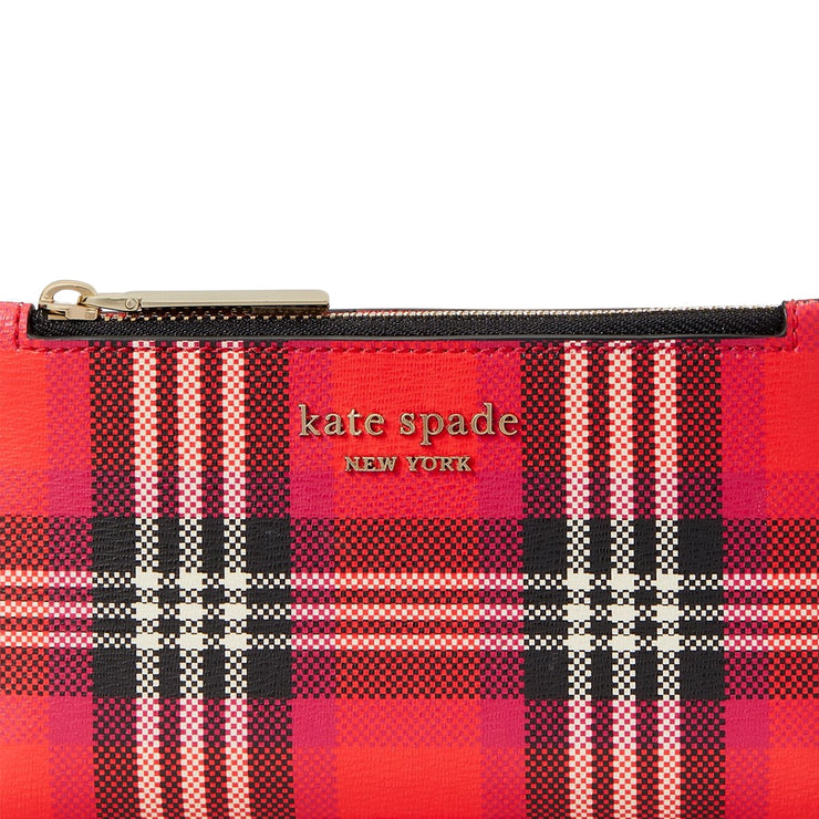 Kate Spade Spencer Foliage Plaid Small Slim Bifold Wallet