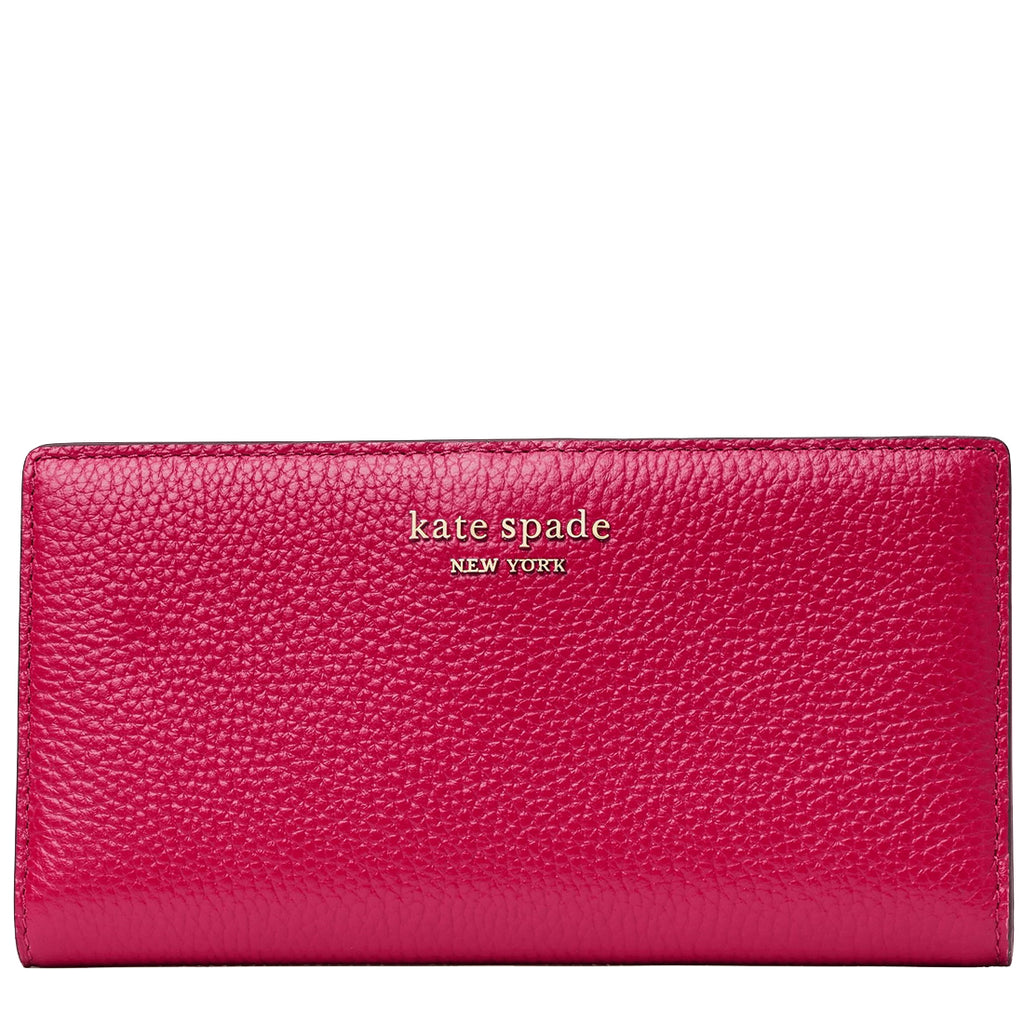 Kate spade◆Roulette Slim Bifold Wallet◆PWR00064 Kate Spade Roulette Slim Bifold Wallet in Anemone Pink