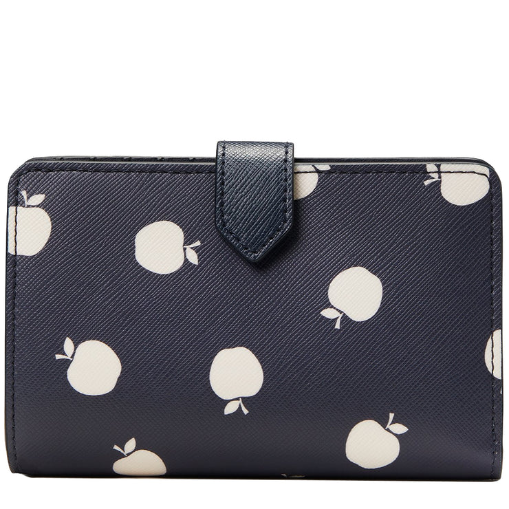 Kate Spade Staci Large White Apple Compartment Bifold Wallet