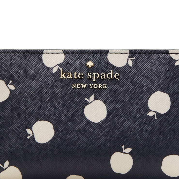 Kate Spade Staci Large White Apple Compartment Bifold Wallet