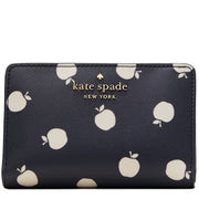 Kate Spade Staci Large White Apple Compartment Bifold Wallet k8304