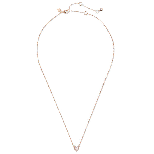 Buy Kate Spade Yours Truly Pave Heart Mini Pendant Necklace in Clear/ Rose Gold o0r00150 Online in Singapore | PinkOrchard.com