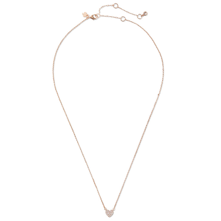 Buy Kate Spade Yours Truly Pave Heart Mini Pendant Necklace in Clear/ Rose Gold o0r00150 Online in Singapore | PinkOrchard.com