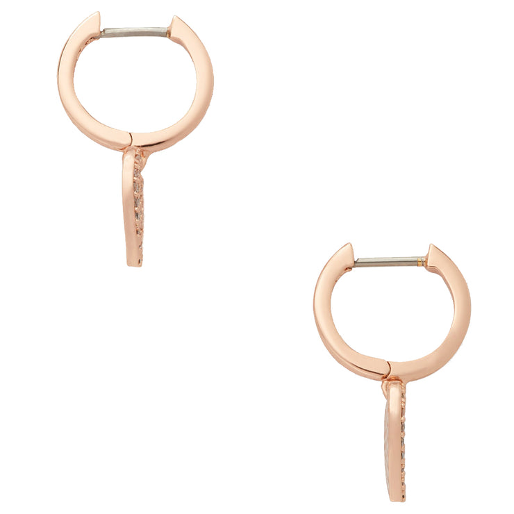 Buy Kate Spade Yours Truly Pave Heart Drop Earrings in Clear/ Rose Gold o0r00153 Online in Singapore | PinkOrchard.com