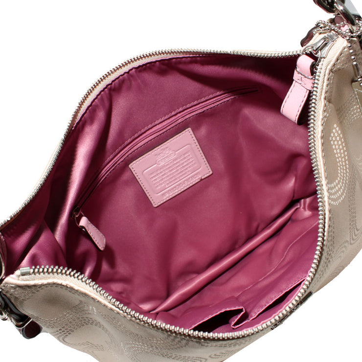 Coach Madison Dotted Op Art Convertible Hobo Bag