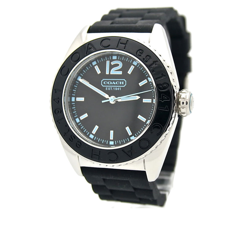 Coach Ladies' Andee Black Silicon Strap Watch