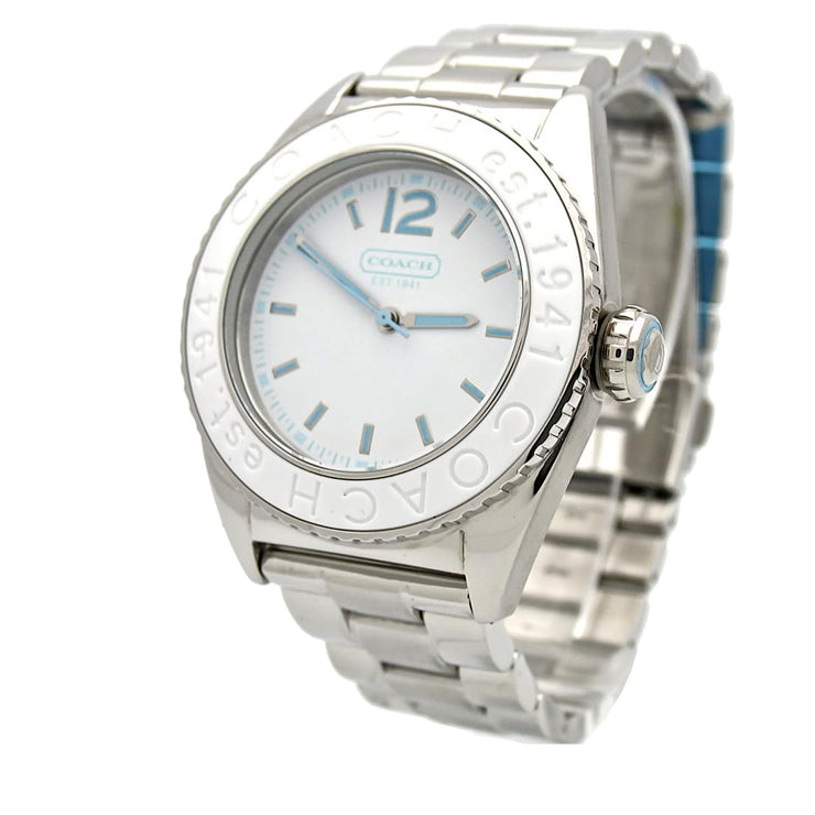 Coach Ladies' Andee Stainless Steel Watch w White Dial