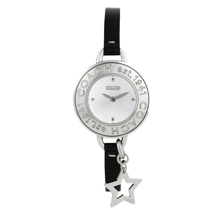 Coach Watch 14501280- Black Leather Strap with Star Charm Ladies Watch