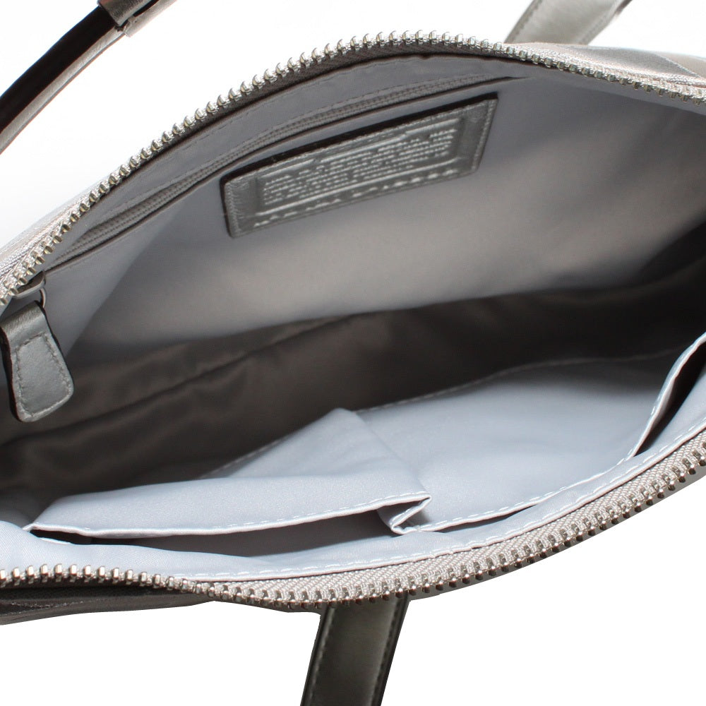 Coach Kristin Op Art Metallic East West Crossbody Bag- Black White