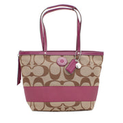 Coach Signature Stripe Tote Bag