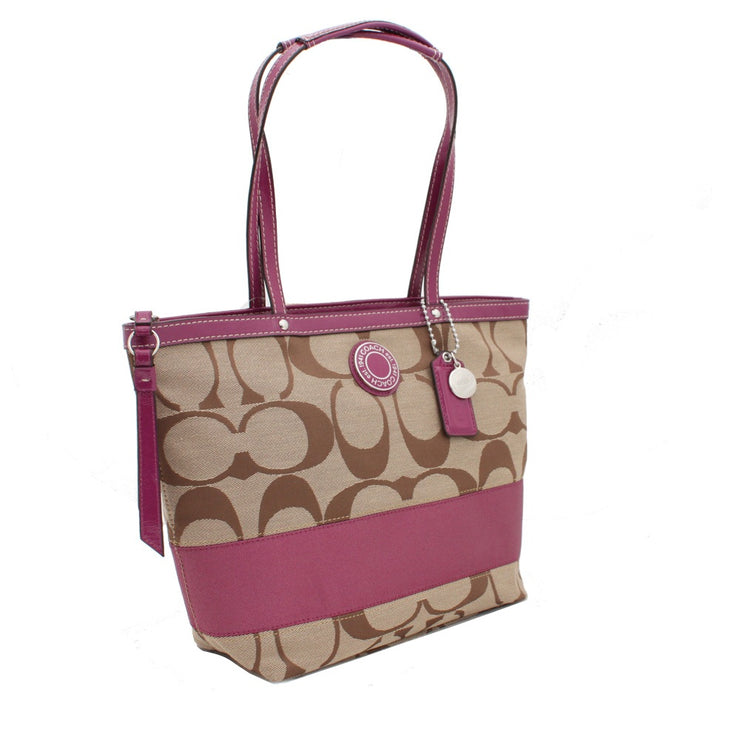 Coach deals stripe tote
