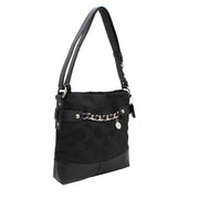 Coach Signature Sateen Chain Duffle Convertible Bag