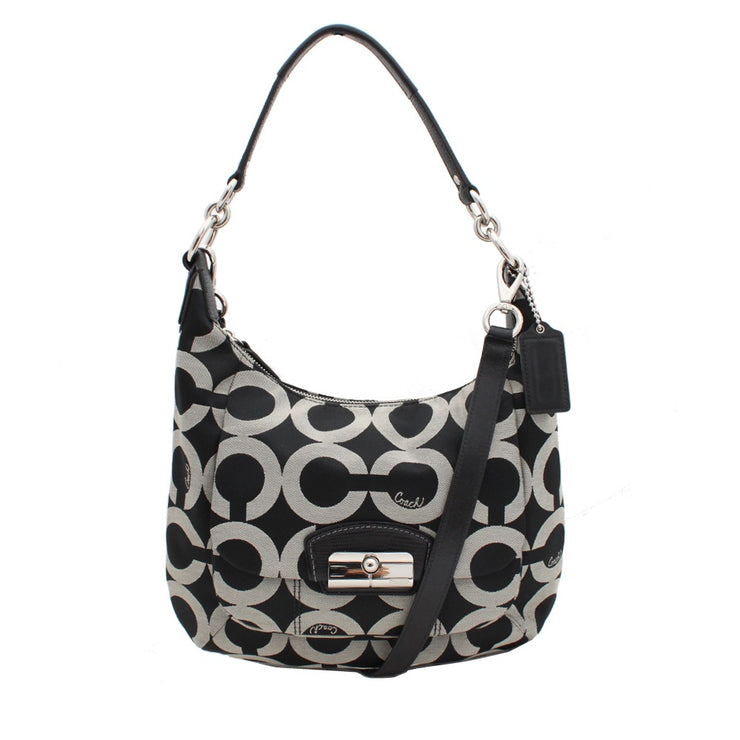 Coach Kristin Op Art Sateen Hobo Bag